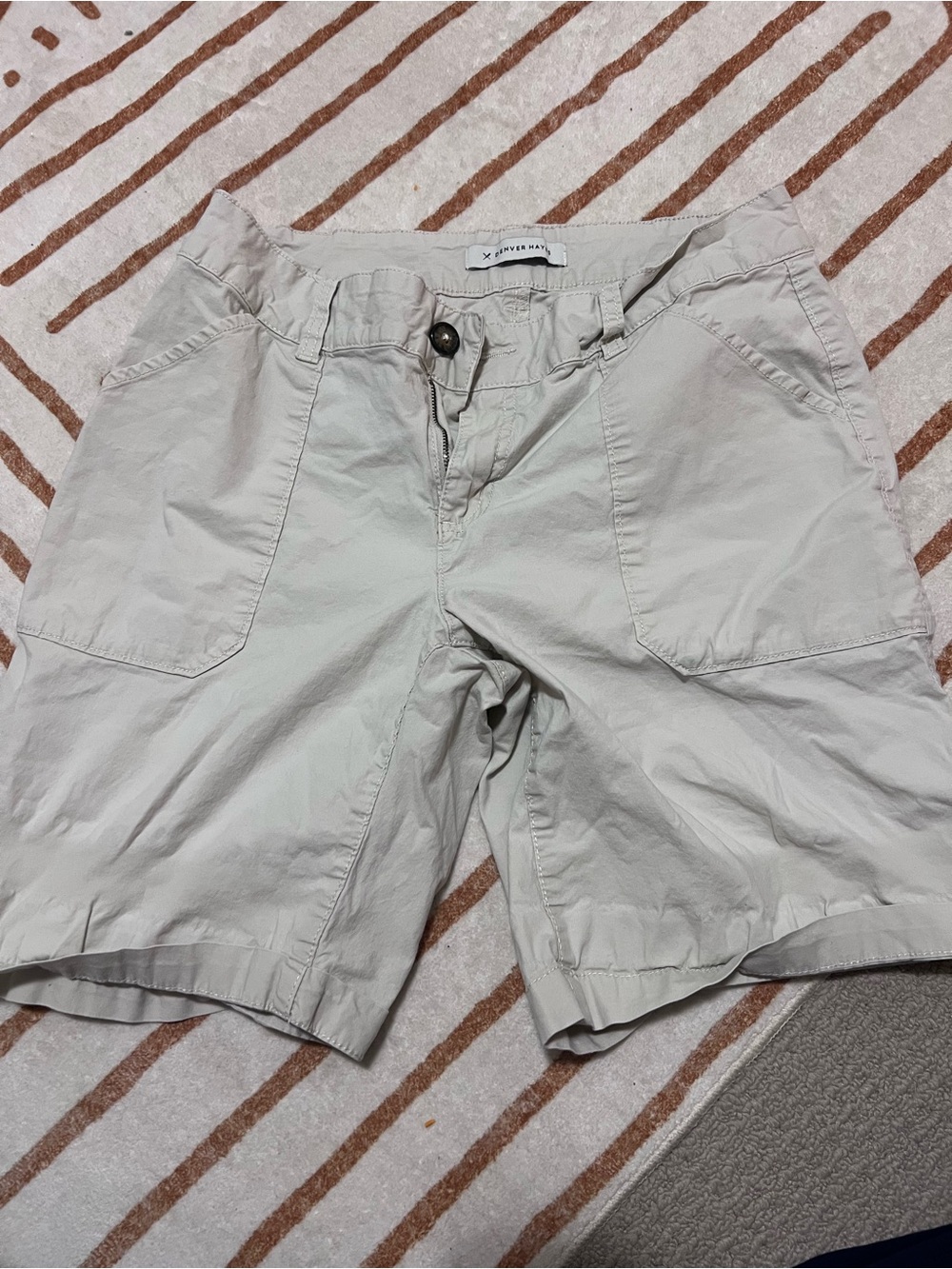 Denver Hayes Light Gray Casual Cargo Shorts